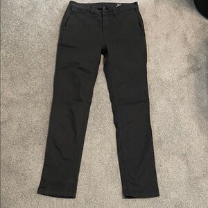 George Black Straight-Leg Pants